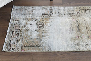 Distressed Turkish Narrow Runner Rug - Thumbnail