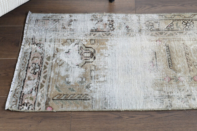 Distressed Turkish Narrow Runner Rug