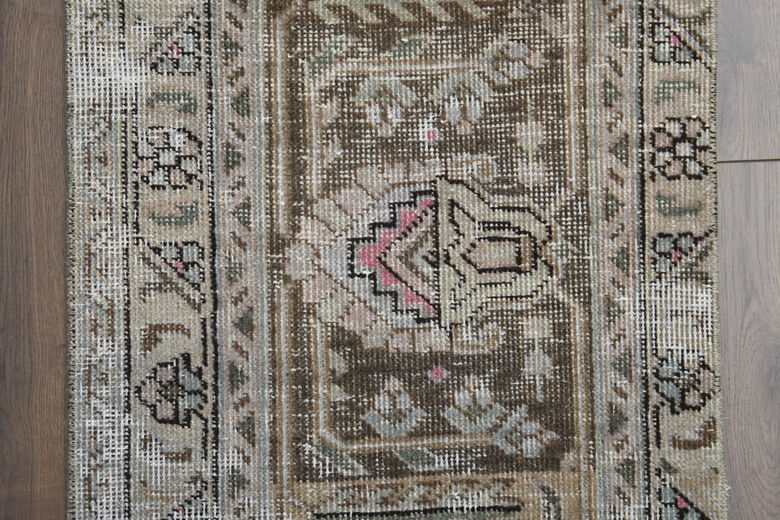 Distressed Turkish Narrow Runner Rug