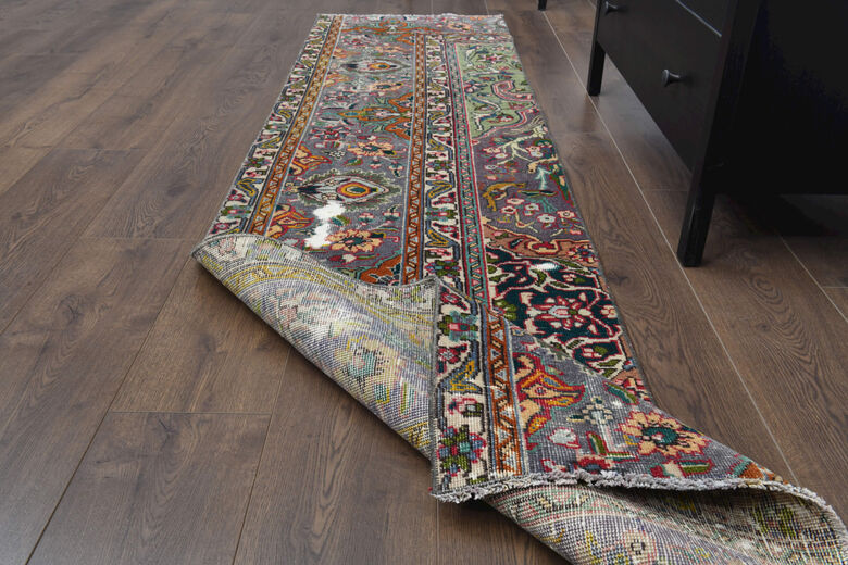 Multi-Colored Floral Vintage Runner Rug