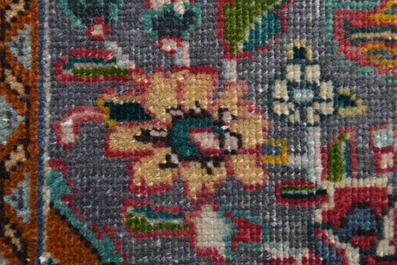 Multi-Colored Floral Vintage Runner Rug