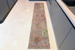 Multi-Colored Turkish Runner Rug - Thumbnail