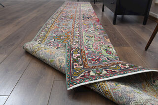 Multi-Colored Turkish Runner Rug - Thumbnail