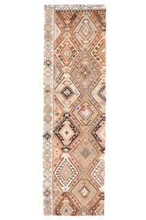 Vintage Turkish Runner Rug - Thumbnail