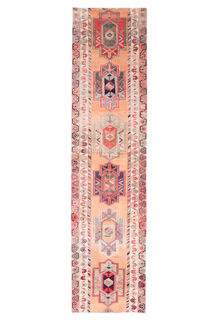 Vintage Turkish Runner Rug - Thumbnail