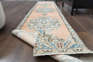 Vintage Turkish Medallion Runner Rug - Thumbnail