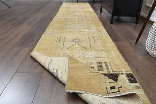 Neutral Turkish Runner Rug - Thumbnail