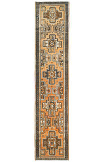 Vintage Turkish Runner Rug - Thumbnail