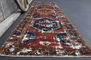 Vintage Turkish Runner Rug - Thumbnail