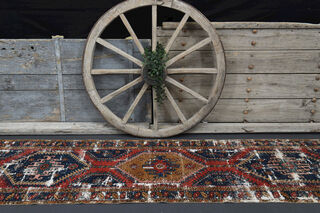 Vintage Turkish Runner Rug - Thumbnail