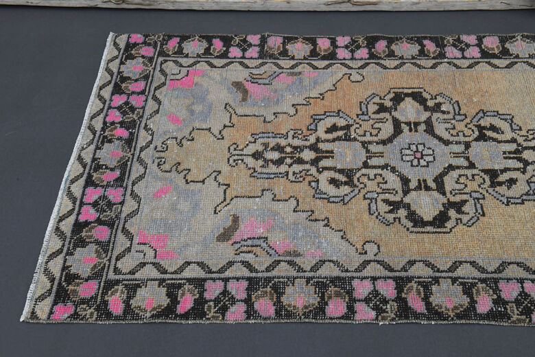 Faded Orange Turkish Runner Rug