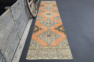 Vintage Turkish Runner Rug - Thumbnail