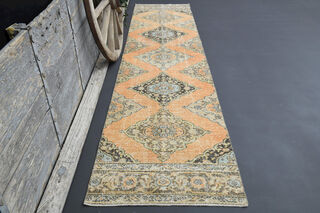 Vintage Turkish Runner Rug - Thumbnail