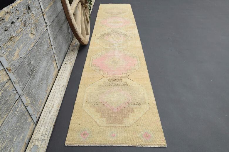 Beige Vintage Runner Rug