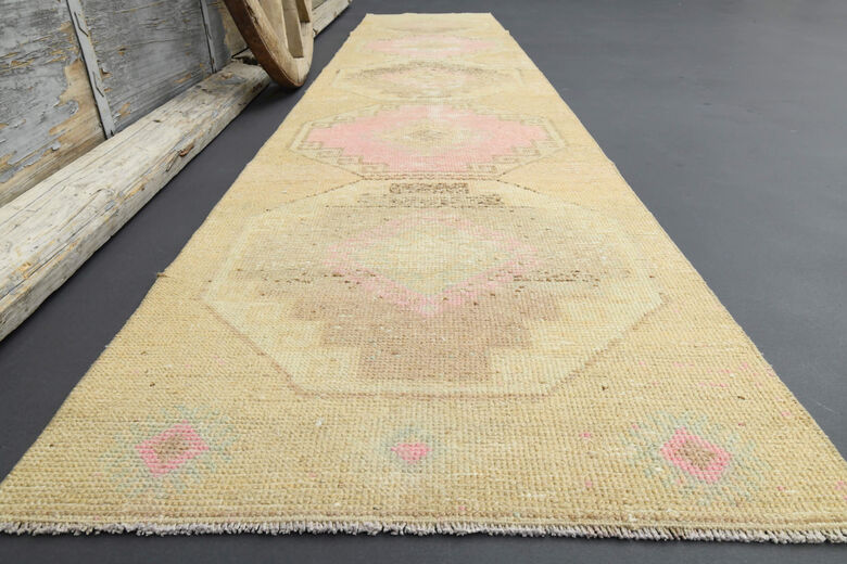 Beige Vintage Runner Rug