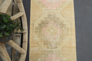 Beige Vintage Runner Rug - Thumbnail