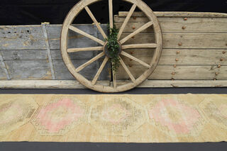 Beige Vintage Runner Rug - Thumbnail