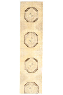 Neutral Oushak Runner Rug - Thumbnail