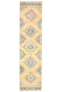 Turkish Oriental Runner Rug - Thumbnail