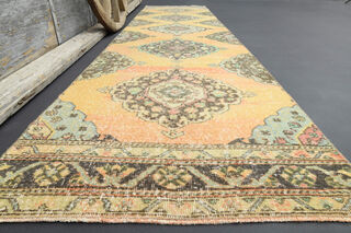 Turkish Oriental Runner Rug - Thumbnail