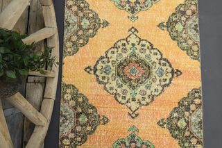 Turkish Oriental Runner Rug - Thumbnail