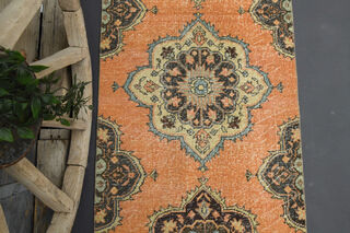 Oriental Vintage Runner Rug - Thumbnail