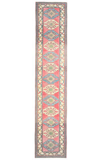 Hand-Knotted Turkish Long Runner Rug - Thumbnail