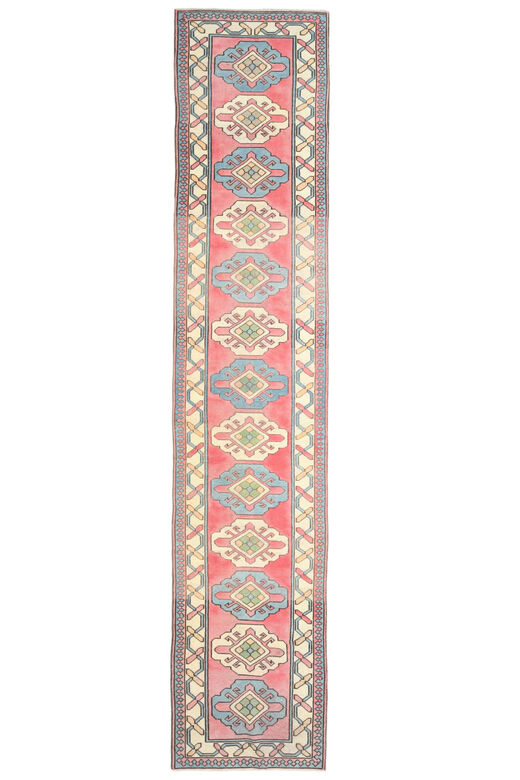 Hand-Knotted Turkish Long Runner Rug