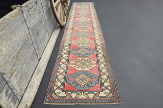 Hand-Knotted Turkish Long Runner Rug - Thumbnail