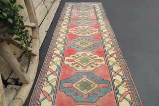 Hand-Knotted Turkish Long Runner Rug - Thumbnail