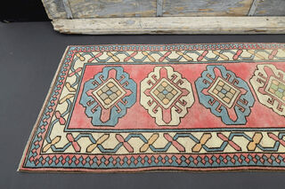 Hand-Knotted Turkish Long Runner Rug - Thumbnail