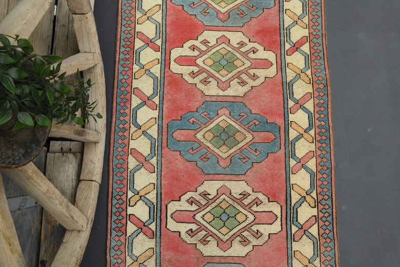 Hand-Knotted Anatolian Turkish Long Runner Rug