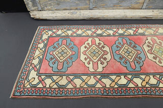 Hand-Knotted Anatolian Turkish Long Runner Rug - Thumbnail