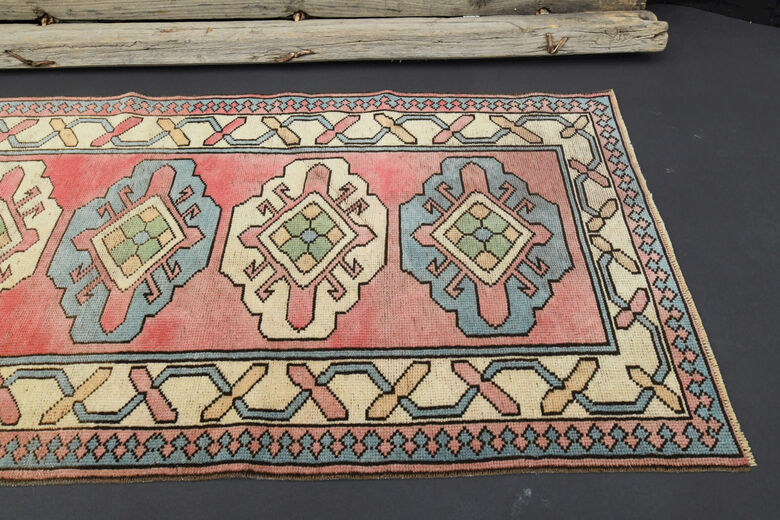 Hand-Knotted Anatolian Turkish Long Runner Rug