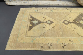 Neutral Turkish Runner Rug - Thumbnail