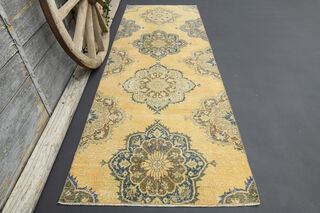 Oriental Vintage Runner Rug - Thumbnail