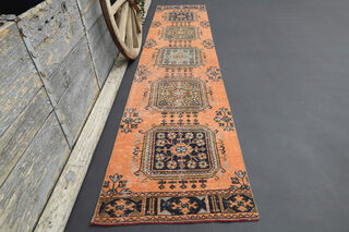 Vintage Turkish Runner Rug - Thumbnail