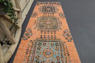 Vintage Turkish Runner Rug - Thumbnail