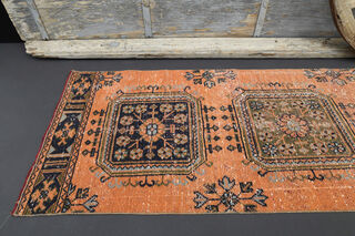 Vintage Turkish Runner Rug - Thumbnail