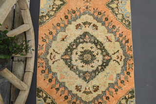 Vintage Turkish Runner Rug - Thumbnail