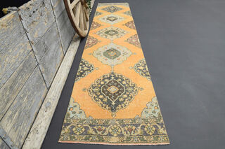 Vintage Turkish Runner Rug - Thumbnail