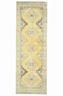 Turkish Vintage Runner Rug - Thumbnail
