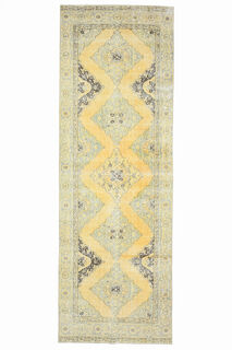 Turkish Vintage Runner Rug - Thumbnail