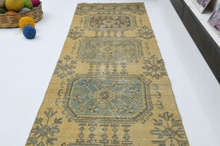 Vintage Turkish Runner Rug - Thumbnail