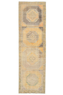 Vintage Turkish Runner Rug - Thumbnail