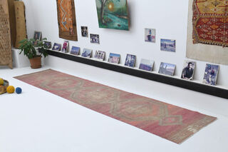 Vintage Turkish Runner Rug - Thumbnail