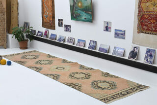 Turkish Oushak Runner Rug - Thumbnail