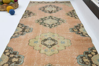 Turkish Oushak Runner Rug - Thumbnail