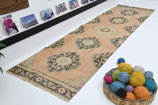 Turkish Oushak Runner Rug - Thumbnail