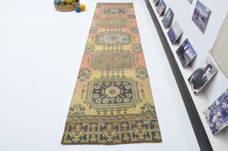 Turkish Vintage Runner Rug - Thumbnail